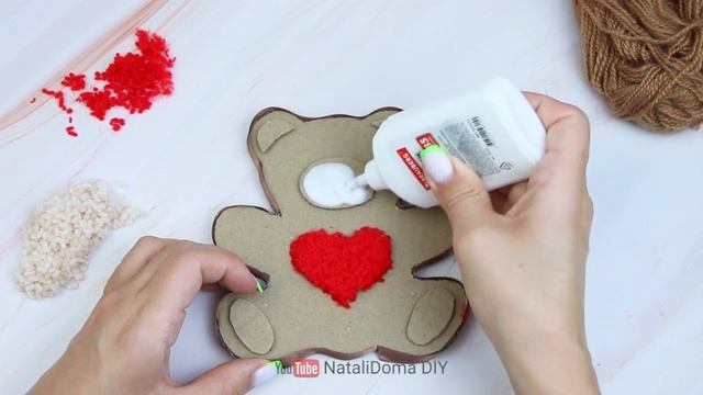 ♻ Идея переработки 🧸 Делаю Мишку из Пряжи и Картона  ?
