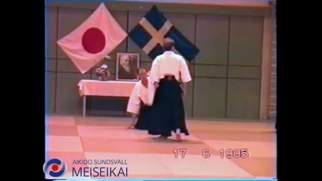 49 Aikido Gyaku Hanmi Zempo Gedan Kuzushi Ikkyo Nishio Sensei Uppsala 1995