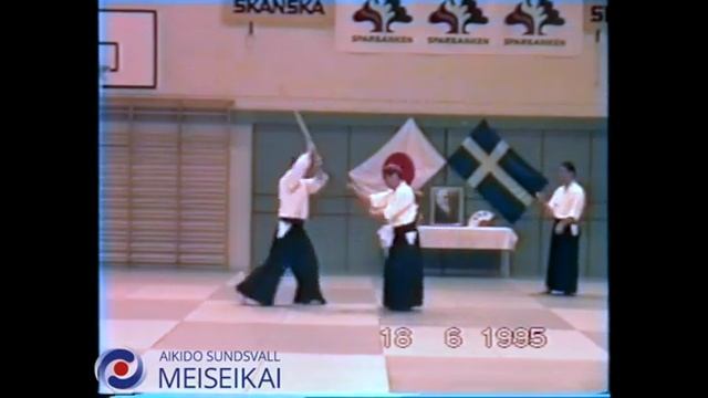 43 Aikido Jo Tai Ken Ai Hanmi Ikkyo nr2 Nishio Sensei Uppsala 1995