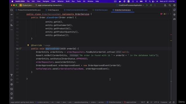 008 Handle the RejectOrderCommand  (19 - Saga design pattern with Apache Kafka)