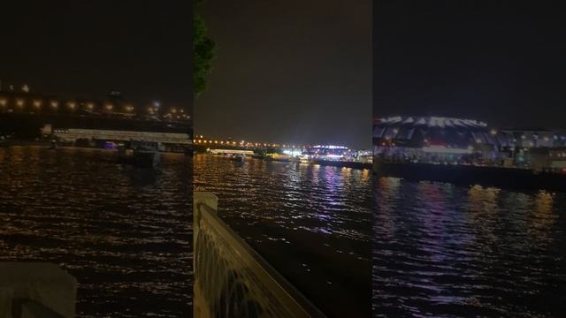 Москва .Ночь .Воробьевы горы .Велопрогулка по набережной 2025