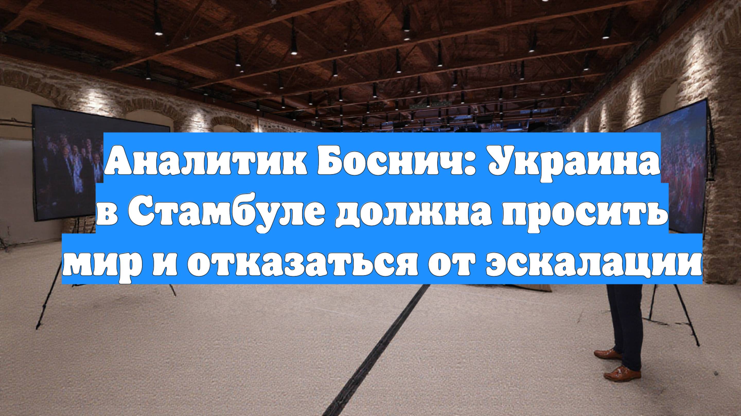 Аналитик Боснич: Украина в Стамбуле должна просить мир и отказаться от эскалации