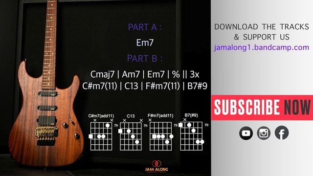 Jazz Fusion _Guitar Backing Track in E minor _ For Guitar _ Bass _ Sax _ Keys