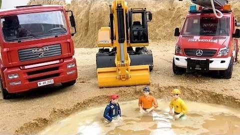 Спасательная полицейская машина и строительные машины Экскаватор Toy Play