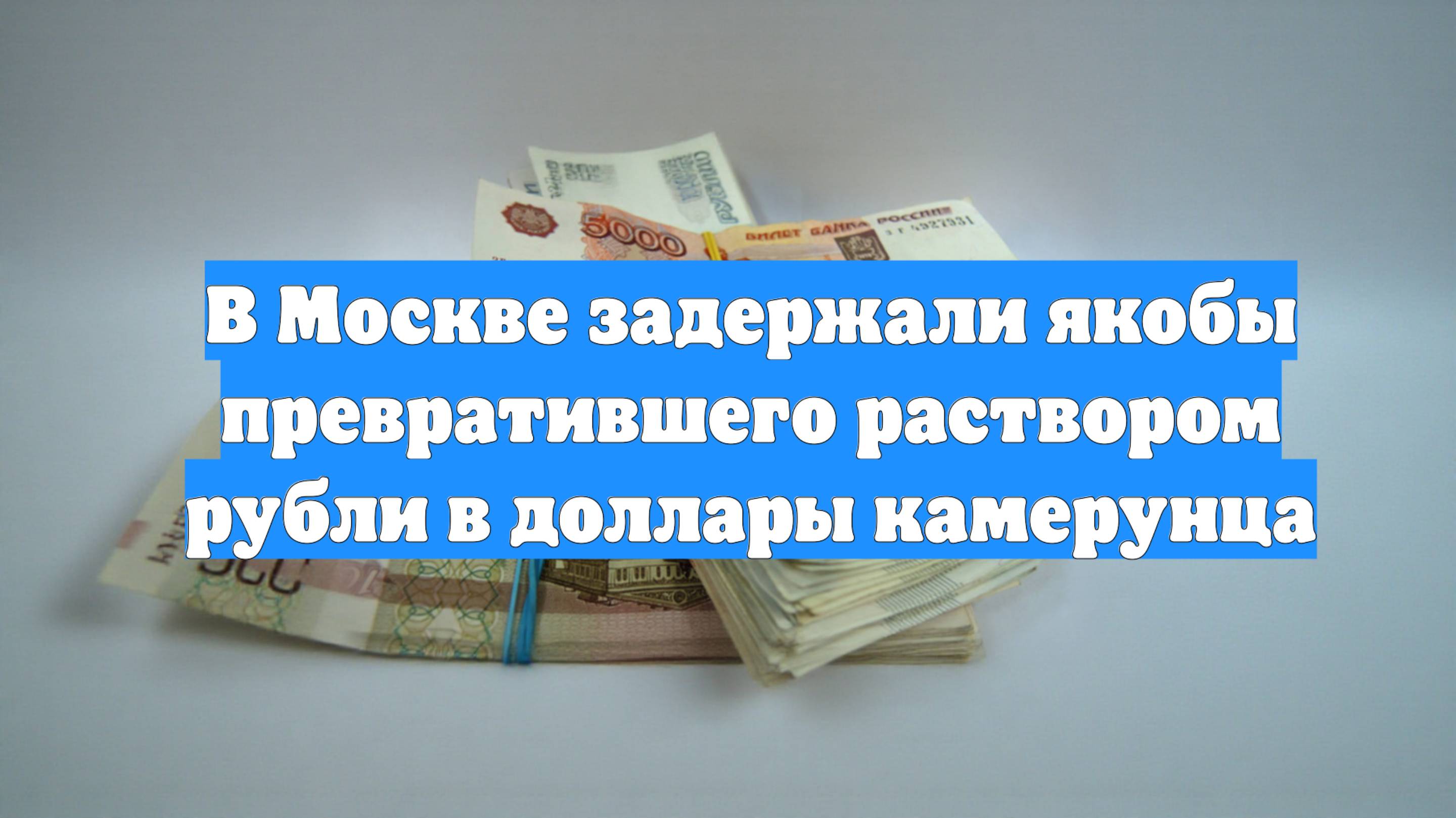 В Москве задержали якобы превратившего раствором рубли в доллары камерунца