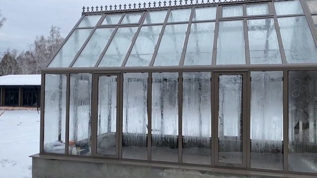 #265 Бежево-серая теплица с тонировкой лорд Уильям 3,8х7,8 м в Иркутске