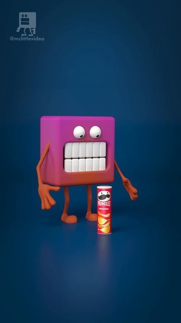 DOyAHTxdyaw - PRINGLES CHIPS MUKBANG 🥔#animationmeme #c4d