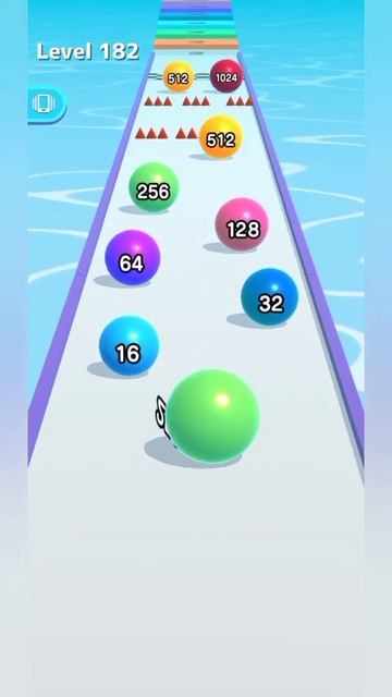 играю в игру Ball run 2048 игры на андроид эволюция шара максимальный уровень