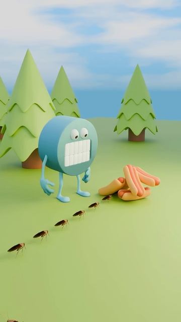 TOFlV6P3mao - Always Be Nice! The Kindness Behavior Of Cube Cocobut! (with Donuts and hotdogs)