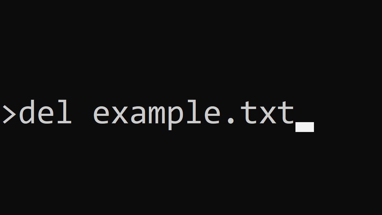 Как удалить файл в CMD?