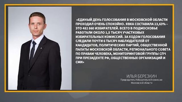 (12+) Предварительные итоги голосования в г.о. Мытищи