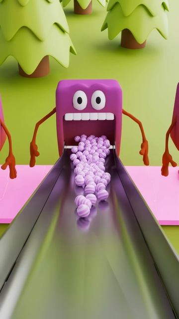 zFMeBON2IoE - NEW SWEET ETERNITY： Cube Monsters having an endless candy mukbang 🍭🍭