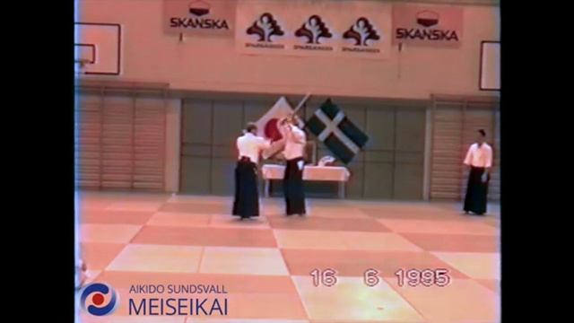 41 Aikido Jo Tai Ken Gyaku Hanmi Nikyo Nishio Sensei Uppsala 1995