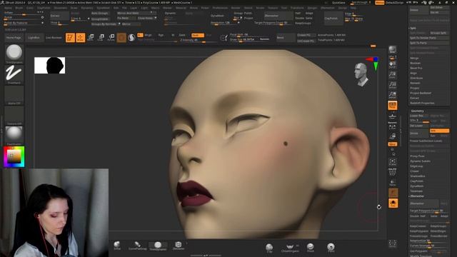 Практикую скульпт головы #2 (Zbrush)