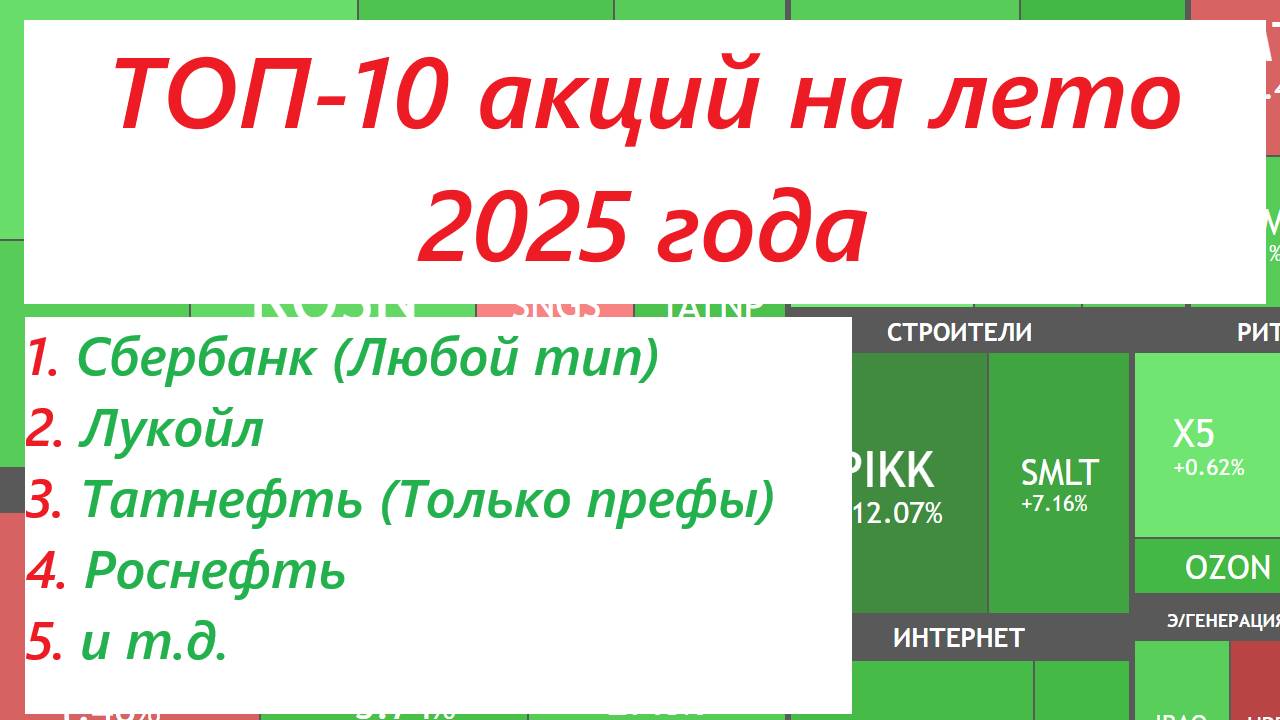 ТОП-10 Акций на лето 2025 ► ЧТО И КОГДА ПОКУПАТЬ?