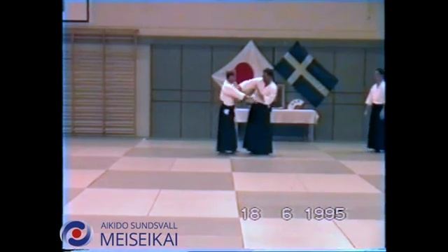 68 Aikido Ai Hanmi Do Barai Sankyo Nishio Sensei Uppsala 1995