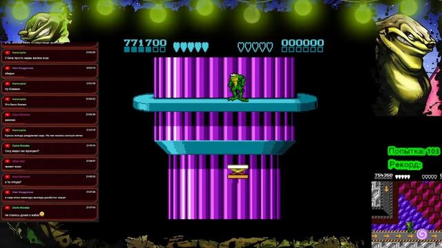 Battletoads, попытка пройти без смертей на 100%, стрим №17