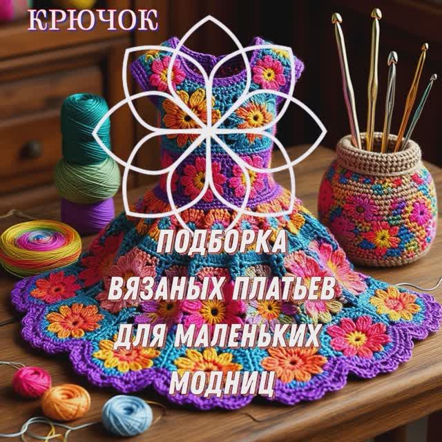 Подборка вязаных платьев для маленьких модниц. Крючок.