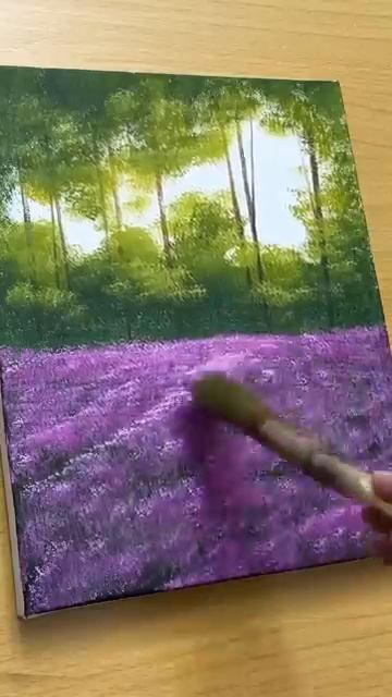 ПЕЙЗАЖ акрилом. Acrylic painting 💚 #art #shorts #painting