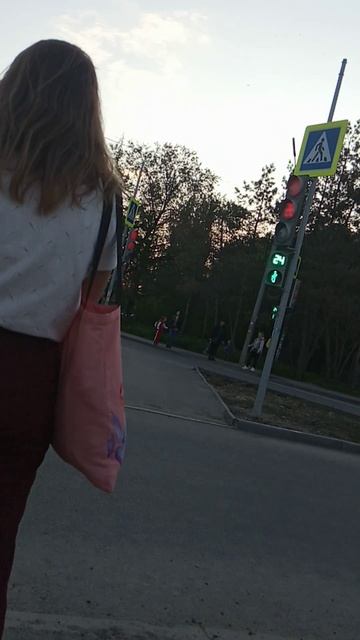 женщины ждут светофора