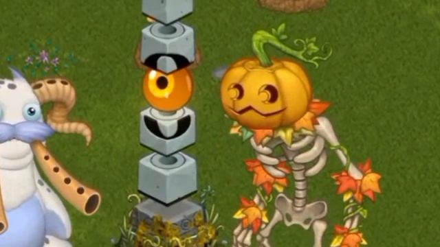 Вывел  скелетыкву на острове растений в my singing monsters (ви?