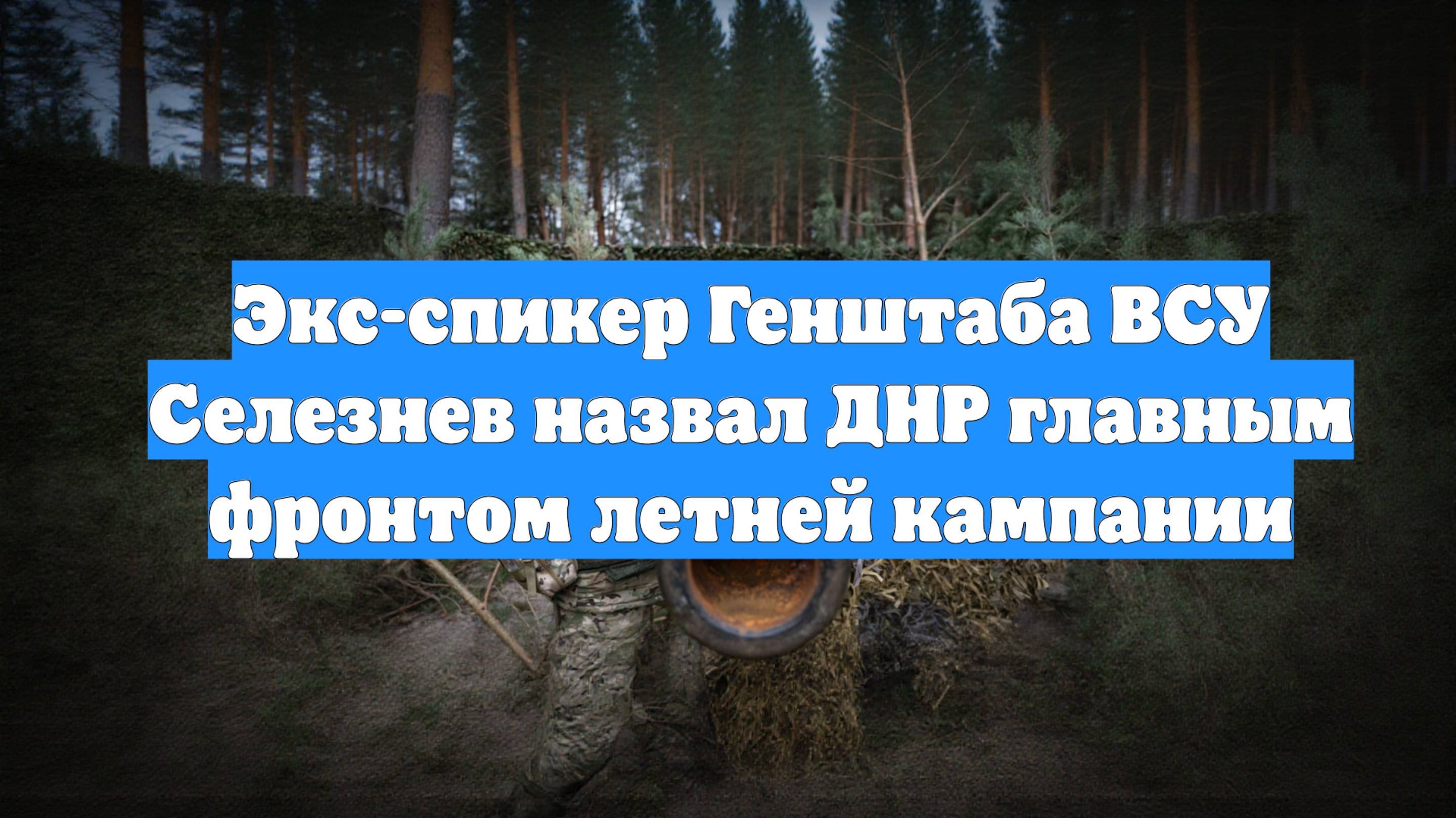Экс-спикер Генштаба ВСУ Селезнев назвал ДНР главным фронтом летней кампании