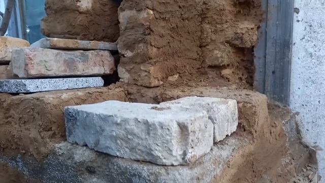 Выкладывание Печной трубы на тумбе - состояние на утро