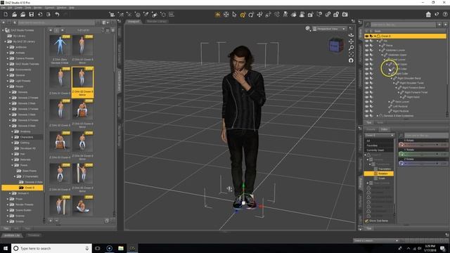 Daz 3D Tutorial： Using partial poses and combining preset poses