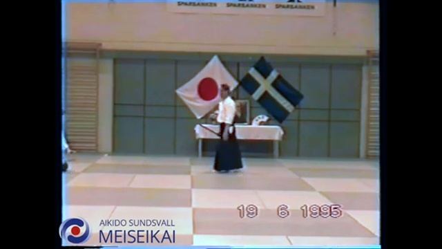 37 Aikido Jo Tai Ken Shomen Uchi Nikyo Nishio Sensei Uppsala 1995