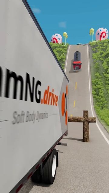 Mw4Z9Mxdy10 - Trucks & Buses vs Log Trap - BeamNG.drive!