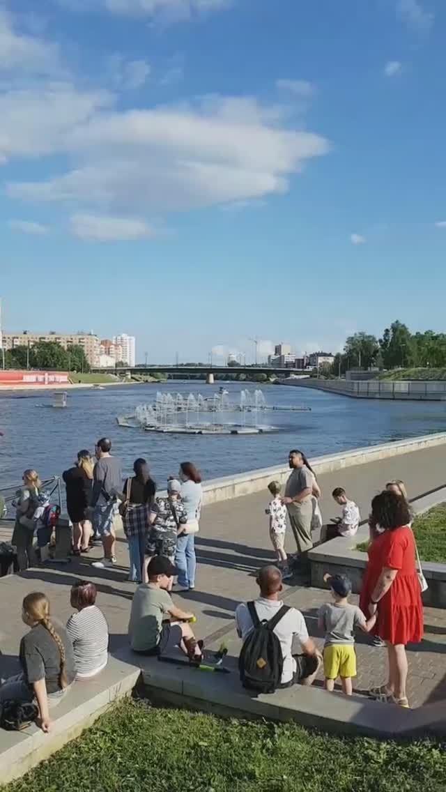 250601 Прогулочное судно Афалина Фонтан Крылья орла Место слияния рек Ока Орлик Кони город Орёл г