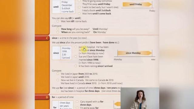 Essential Grammar in Use | Unit 104 предлоги времени: from ..to / until /for