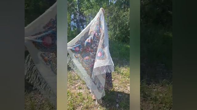 павлово-посадский платок Весенний ручеёк