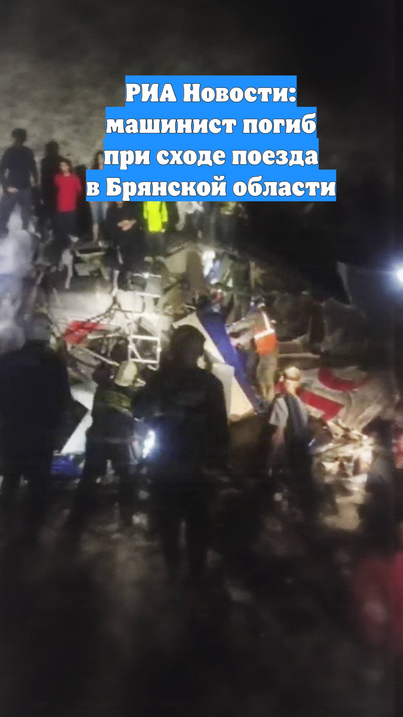 РИА Новости: машинист погиб при сходе поезда в Брянской области