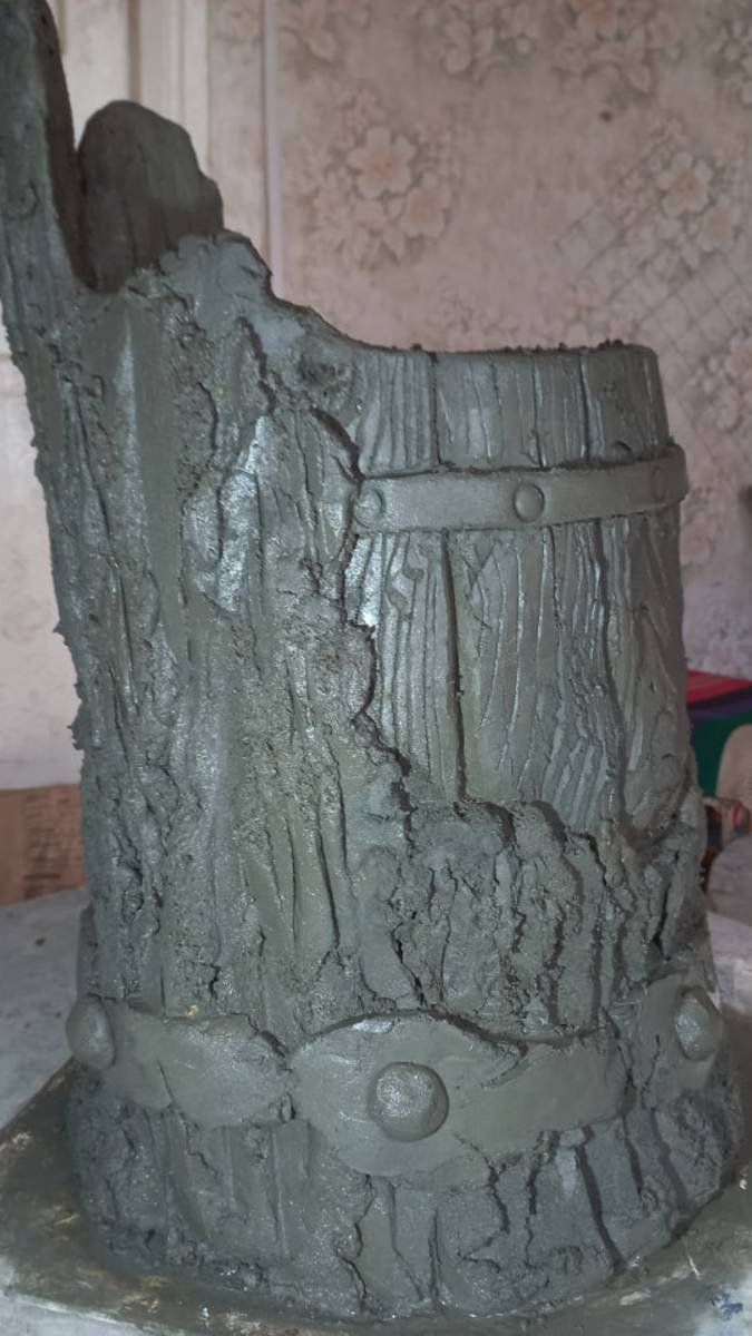 Бетонная бочка-стул! Своими руками! #цемент #wood #своимируками #diy #art #artist