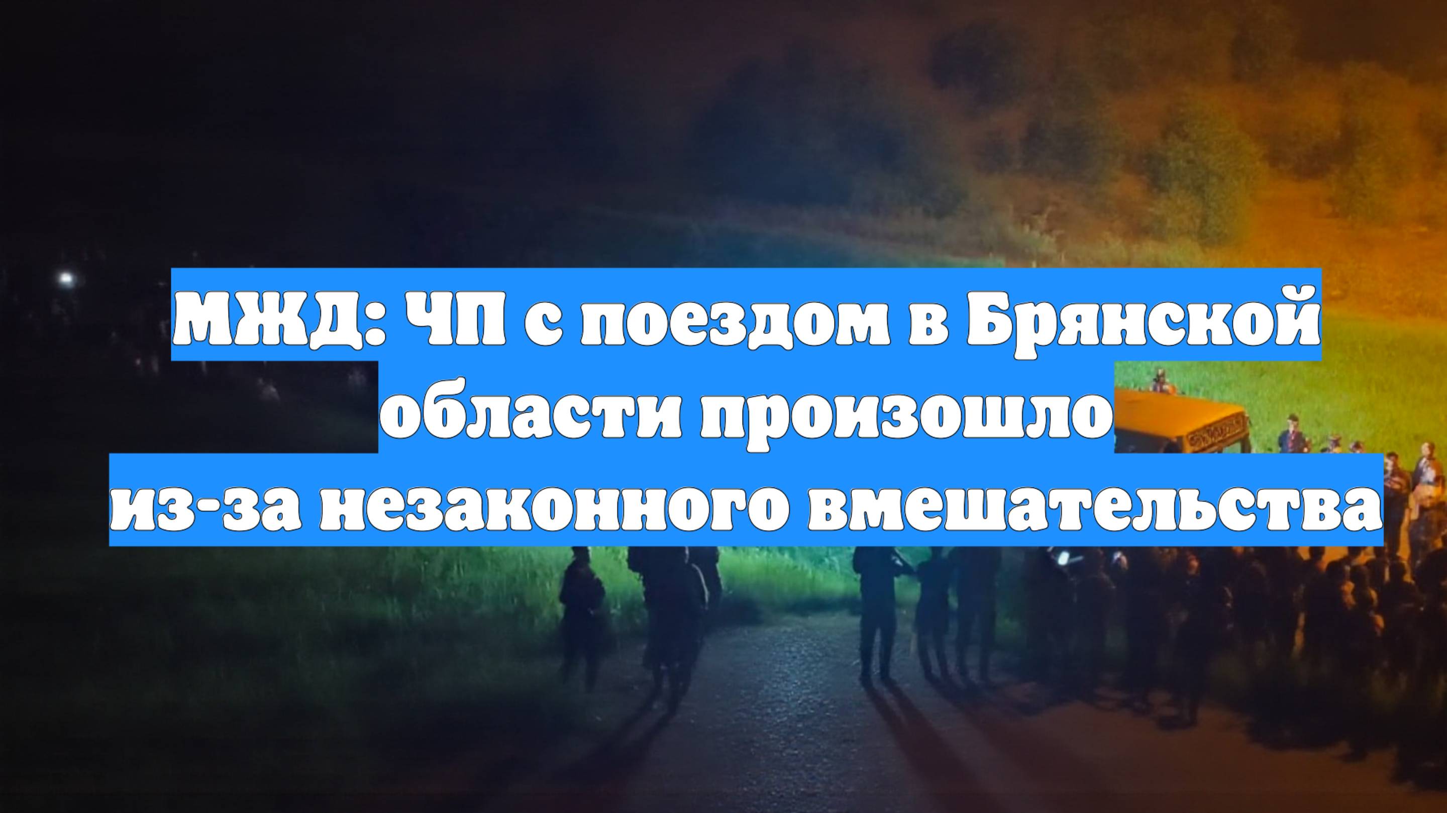 МЖД: ЧП с поездом в Брянской области произошло из-за незаконного вмешательства