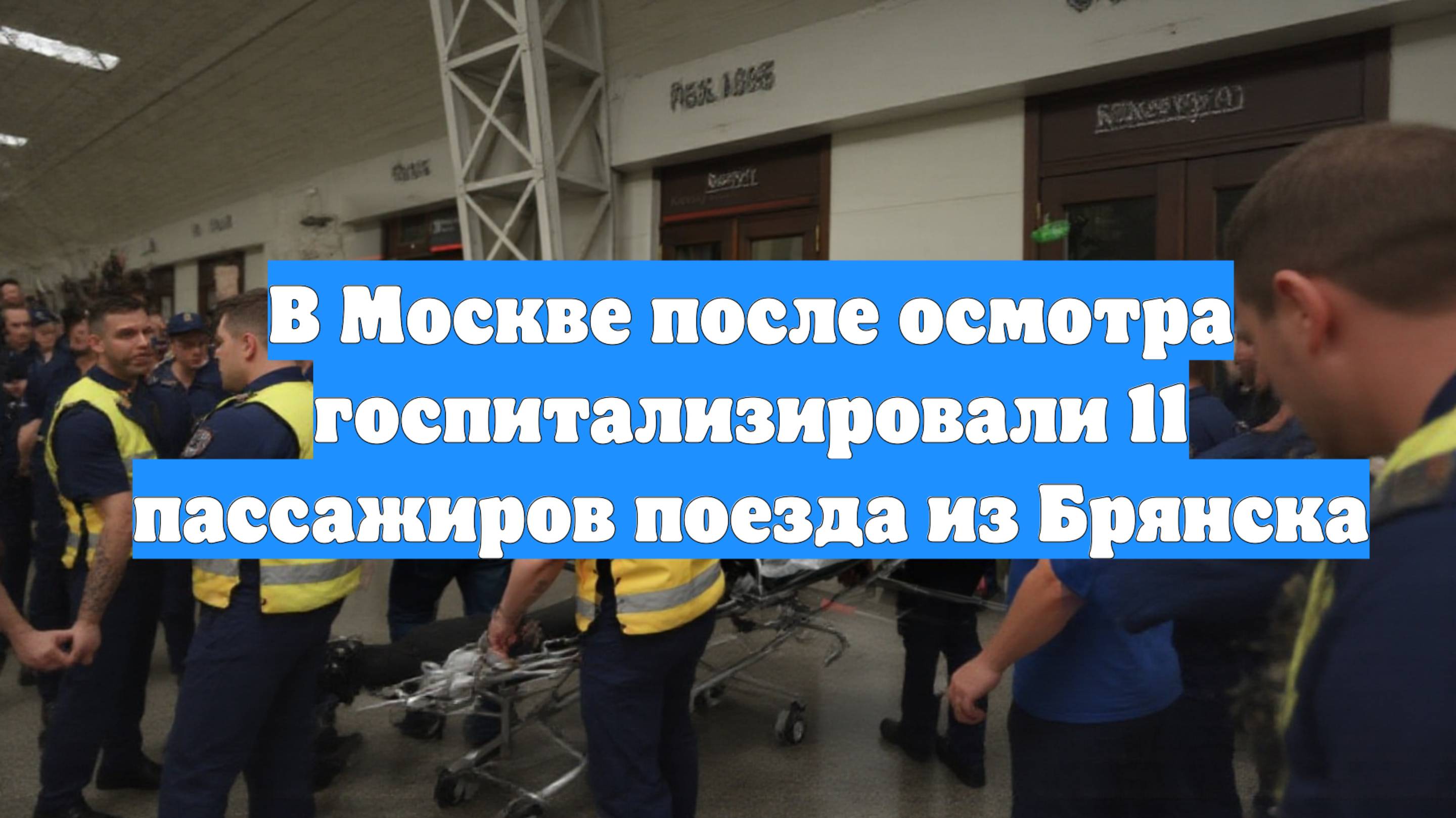 В Москве после осмотра госпитализировали 11 пассажиров поезда из Брянска