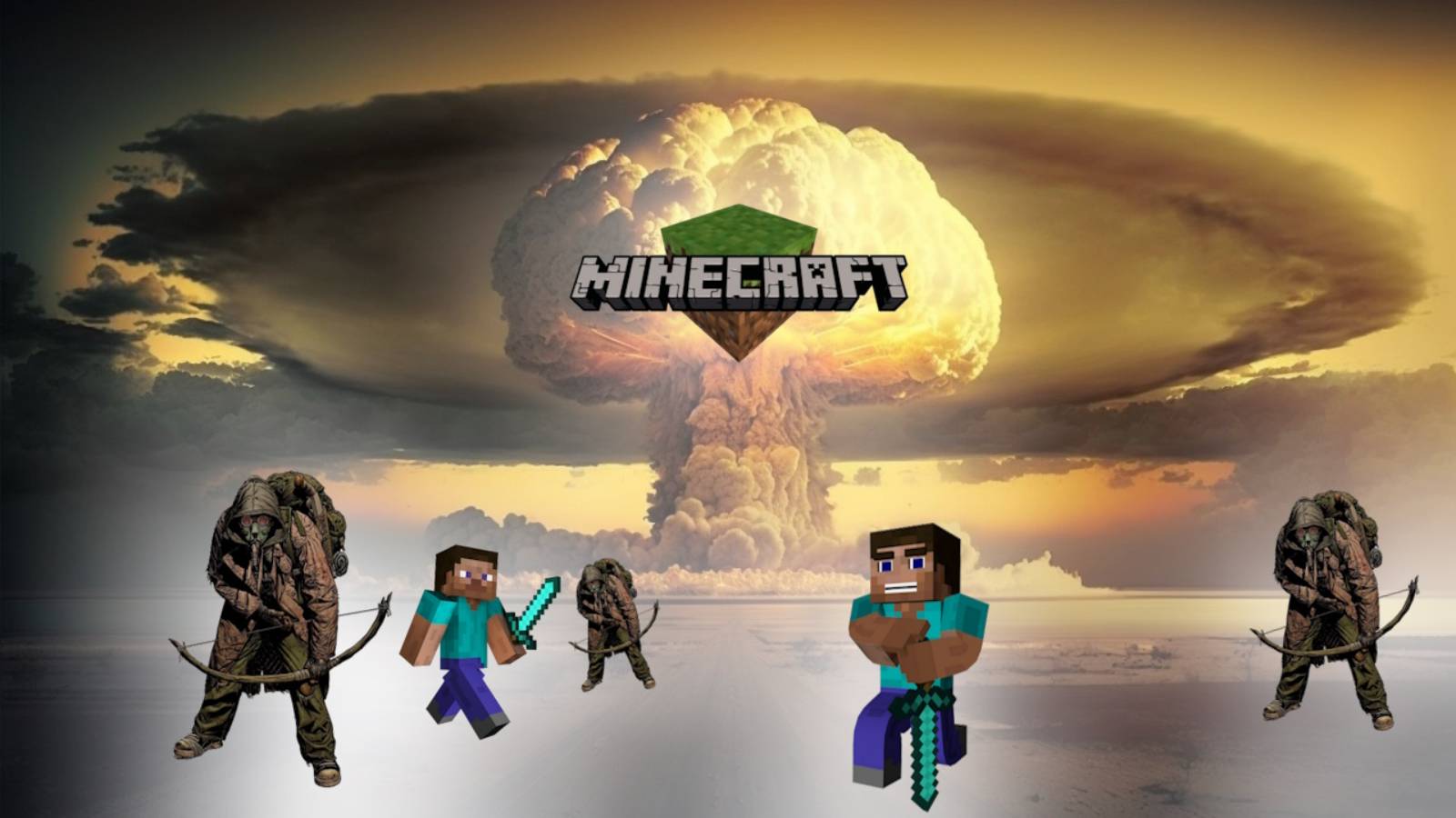 MineCraft бесплотные земли - первый день