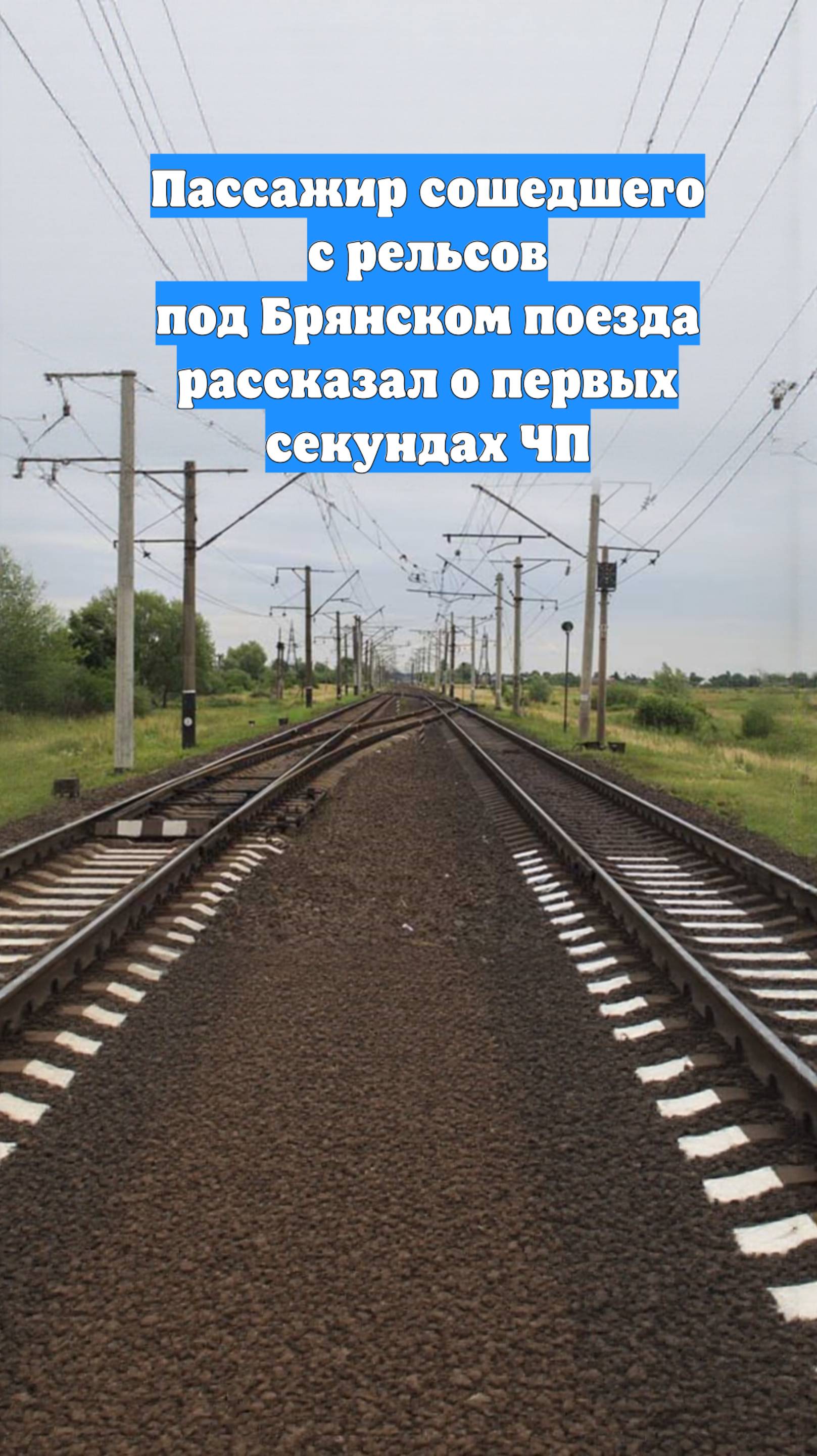 Пассажир сошедшего с рельсов под Брянском поезда рассказал о первых секундах ЧП