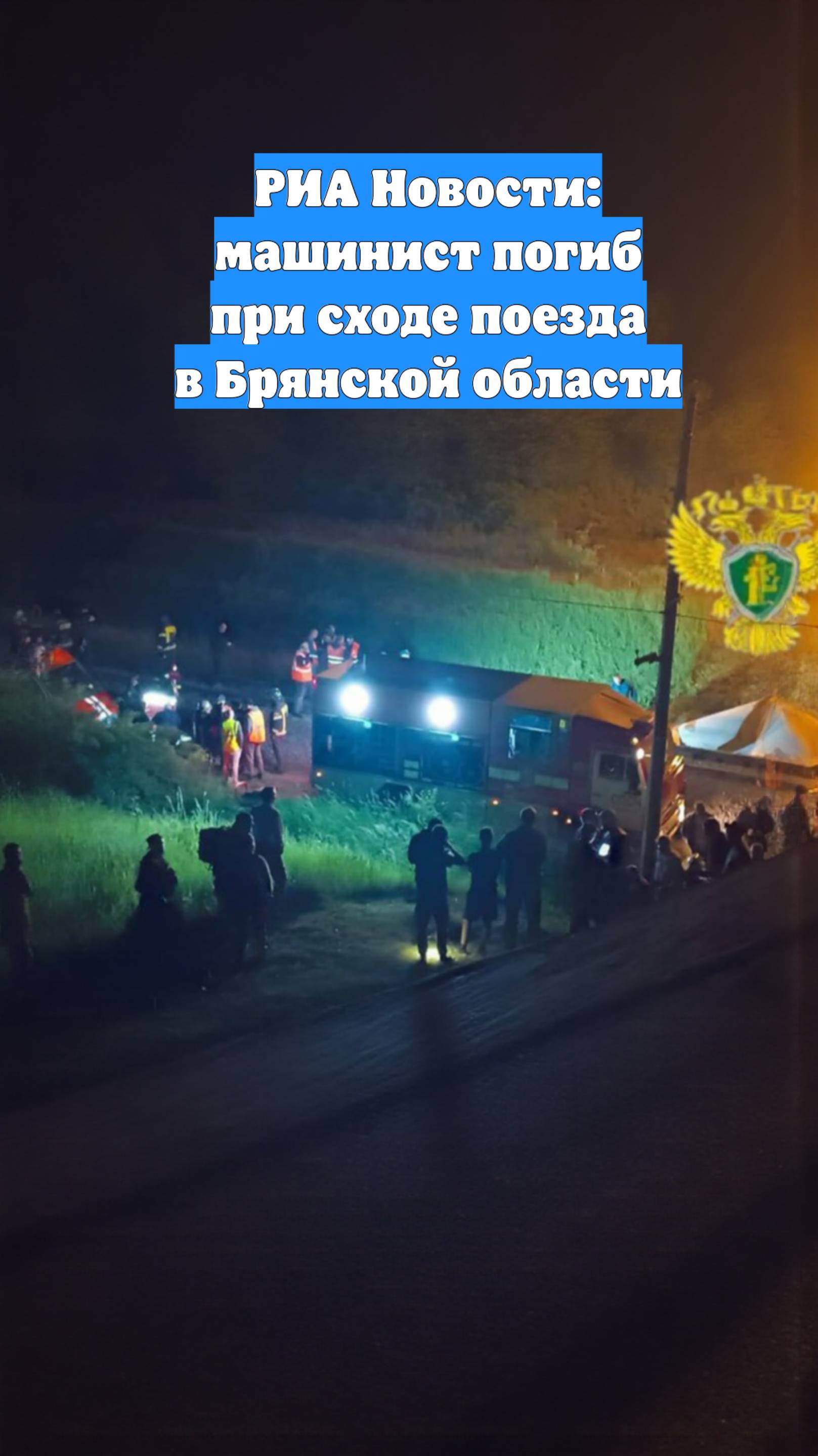 РИА Новости: машинист погиб при сходе поезда в Брянской области