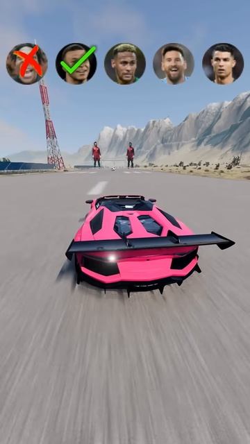 B5nSSNEbtTc - Ronaldo vs Messi vs Neymar vs Mbappe Soccer Challenge - Beamng.Drive!