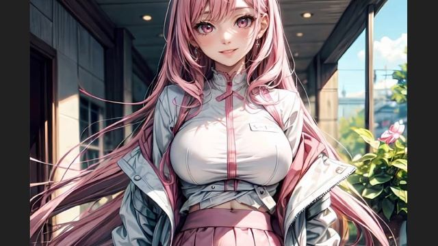 19 Розоволосая Аниме Девушка