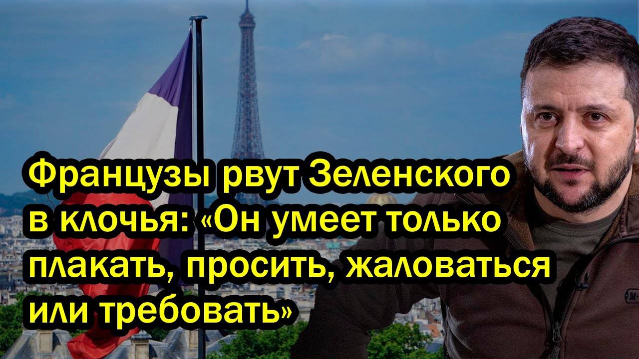 Французы рвут Зеленского в клочья: «Он умеет только плакать, просить, жаловаться или требовать»