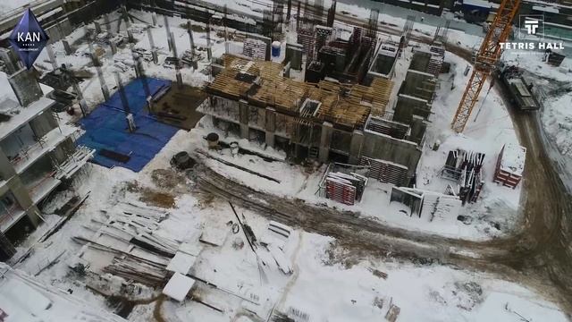 Хід будівництва ЖК Tetris Hall від KAN Development — січень 2018