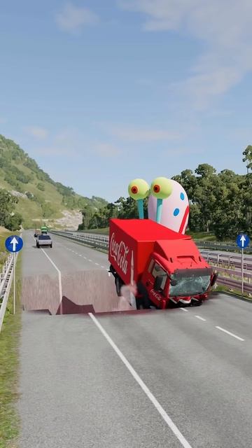54LXRxt_pok - Cars & Trucks vs Massive Pit - BeamNG.Drive!