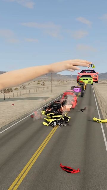 Lsa0Spfahlk - Colorful Small to Giant Cars vs Massive Slap - BeamNG.drive!