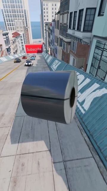 FRkinzrNbJo - Cars VS 30 Ton Steel Coil!