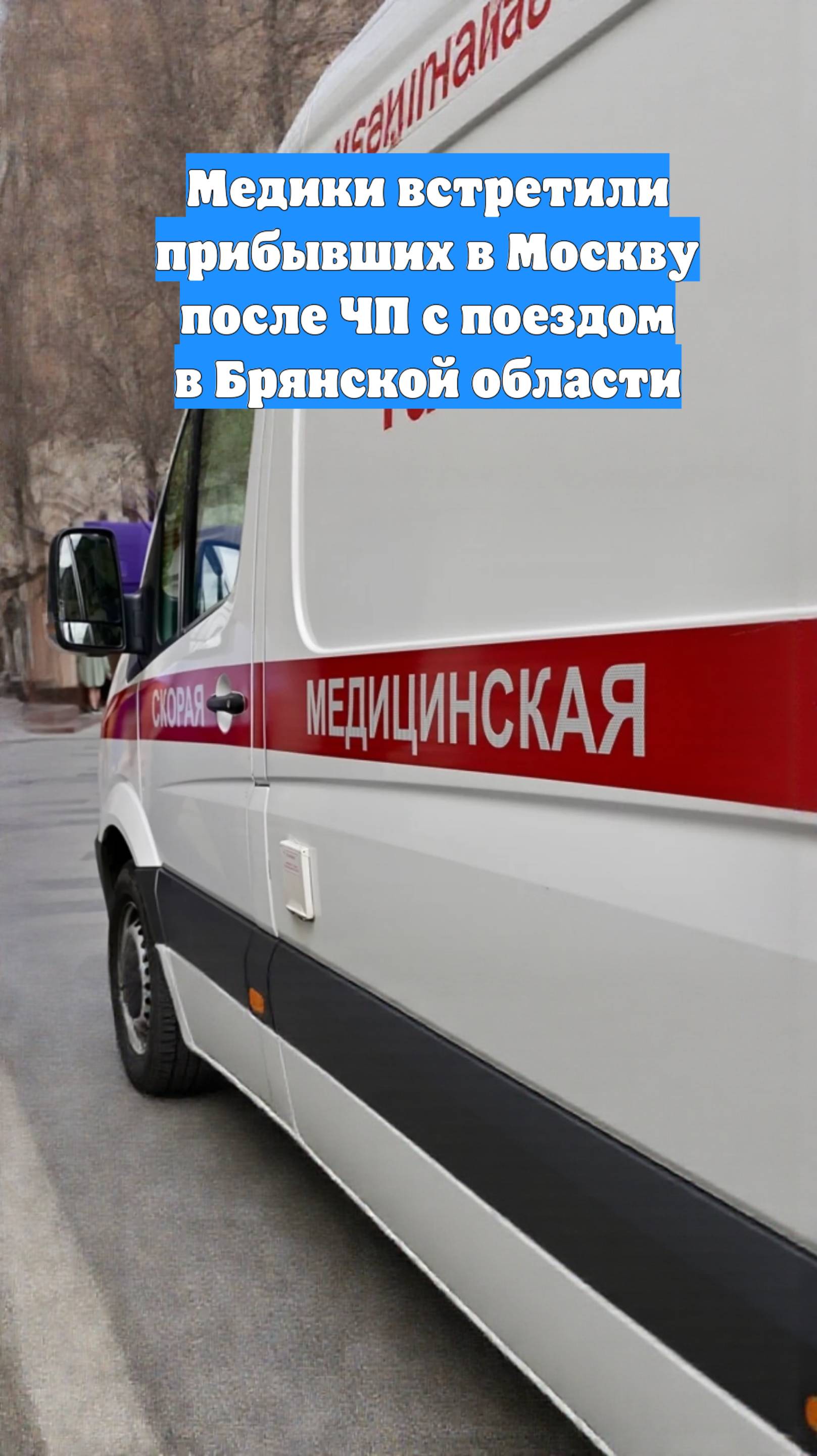 Медики встретили прибывших в Москву после ЧП с поездом в Брянской области
