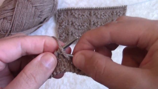 Узор спицами Ажурные волны🤎Knitting patterns