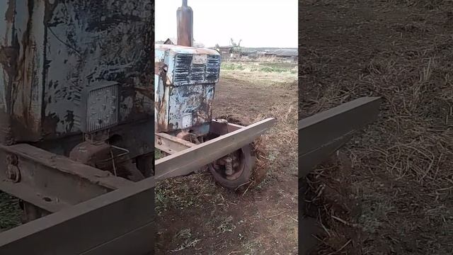 Трактор ЛТЗ. Т-40 боронит огород часть 3